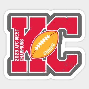 Big Bold Kansas City Chiefs 2023 AFC West Champs Sticker